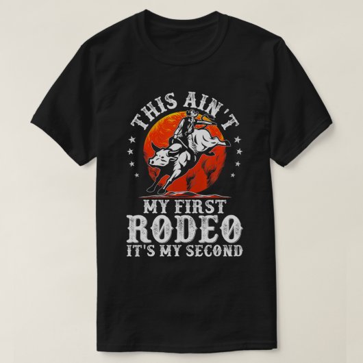 Deze verf mijn eerste rodeo is mijn tweede stieren t-shirt (Design voorkant)
