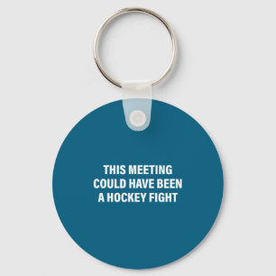 Deze vergadering ijshockey gevecht controverse sleutelhanger
