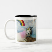 Deze vergadering sucks - Unicorn Tweekleurige Koffiemok (Links)