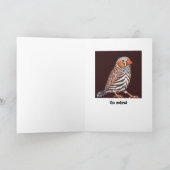 Deze verjaardag vieren! zebra-vinkkaart kaart (Binnen)