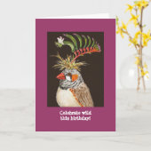 Deze verjaardag vieren! zebra-vinkkaart kaart (Gele Bloem)