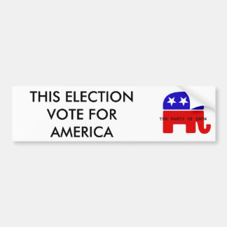 DEZE VERKIEZINGSTEMMING VOOR AMERIKA BUMPERSTICKER