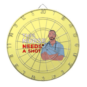 Deze verpleegster heeft een schok nodig dartbord