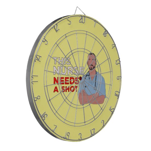 Deze verpleegster heeft een schok nodig dartbord (Voorkant Links)