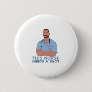 Deze verpleegster heeft een schok nodig ronde button 5,7 cm