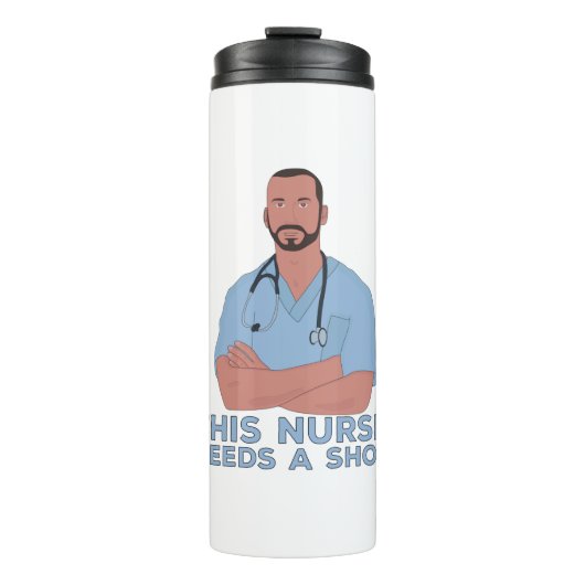 Deze verpleegster heeft een schok nodig thermosbeker (Voorkant)