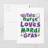 Deze verpleegster verliest Mardi Gras zurend carna Briefkaart (Voorkant / Achterkant)