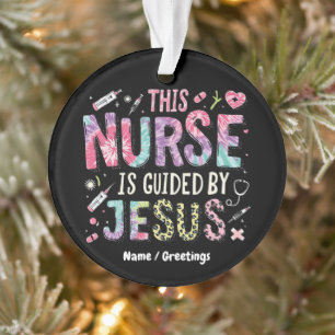 Deze verpleegster wordt geleid door Jezus Geschen Ornament