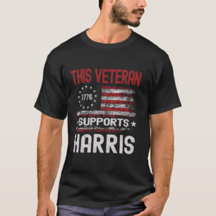 Deze veteraan ondersteunt Harris Amerikaanse vlag T-shirt