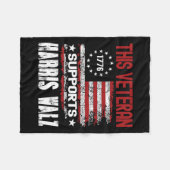 Deze veteraan ondersteunt Harris Wheimer 2024 Amer Fleece Deken (Voorkant (Horizontaal))