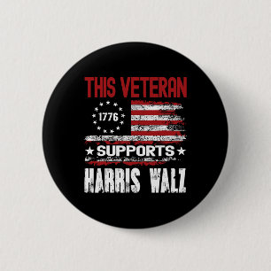 Deze veteraan ondersteunt Harris Wheimer 2024 Amer Ronde Button 5,7 Cm