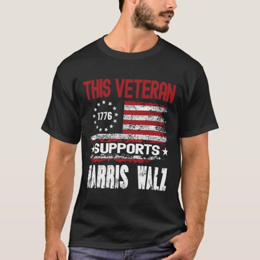 Deze veteraan ondersteunt Harris Wheimer 2024 Amer T-shirt (Voorkant)