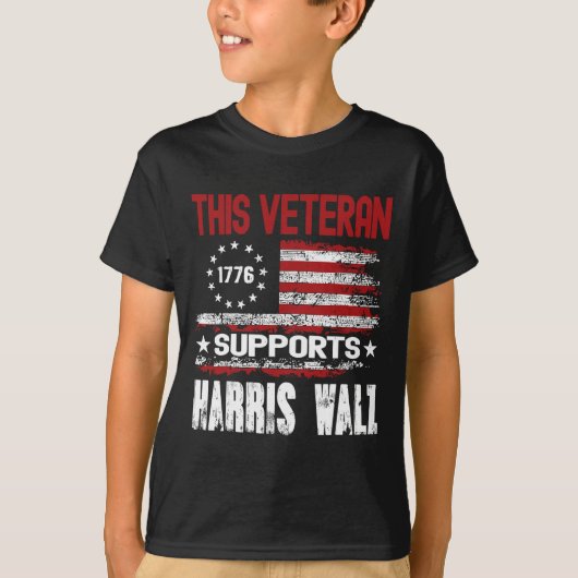 Deze veteraan ondersteunt Harris Wheimer 2024 Amer T-shirt (Voorkant)