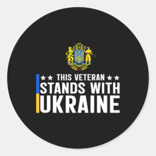 Deze veteraan staat achter Oekraïne 5 Ronde Sticker
