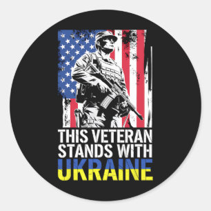 Deze veteraan staat achter Oekraïne 7 Ronde Sticker