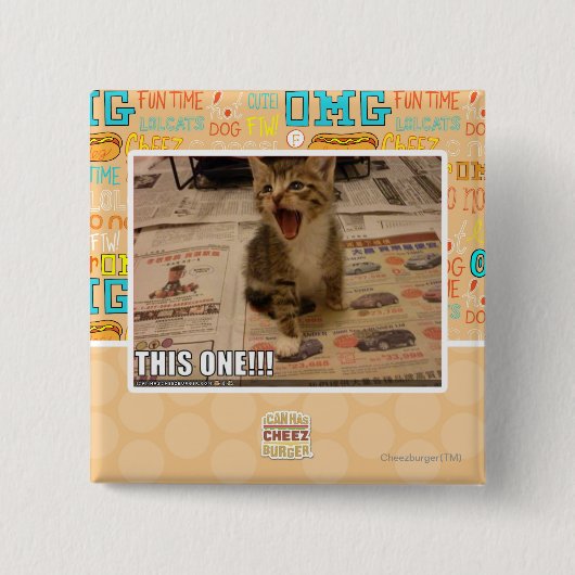 Deze! Vierkante Button 5,1 Cm (Voorkant)