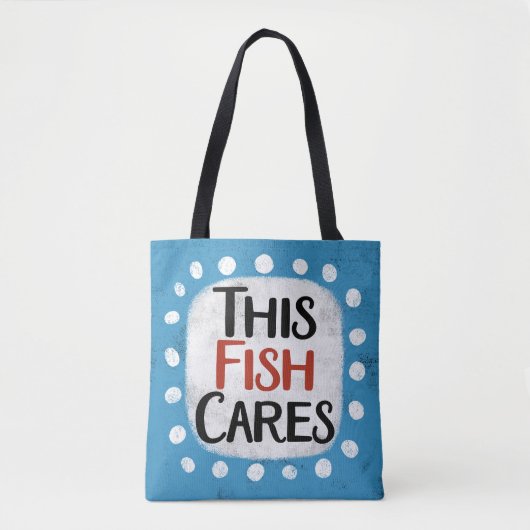 Deze vis geeft om Canvas tas (Voorkant)