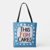 Deze vis geeft om Canvas tas (Achterkant)