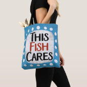 Deze vis geeft om Canvas tas (Dichtbij)