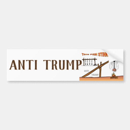 Deze vis stinkt! / antitrump, bumpersticker (Voorkant)