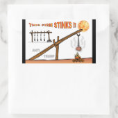 Deze vis stinkt! / antitrump, rechthoekige sticker (Tas)