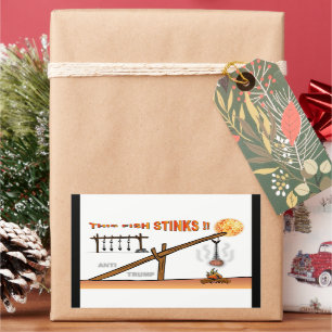 Deze vis stinkt! / antitrump, rechthoekige sticker