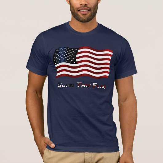 Deze vlag branden t-shirt (Voorkant)