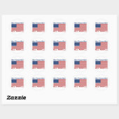 Deze vlag branden (VS) Ronde Sticker (Vel)