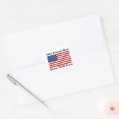 Deze vlag branden (VS) Ronde Sticker (Envelop)