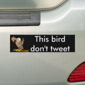 Deze vogel tweet geen Buzzard Cartoon Bumpersticker (Op auto)