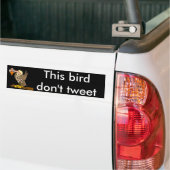Deze vogel tweet geen Buzzard Cartoon Bumpersticker (Op Truck)