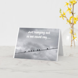 DEZE VOGELS ZEGGEN **HAPPY BIRTHDAY* GROEP KAART