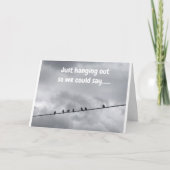 DEZE VOGELS ZEGGEN **HAPPY BIRTHDAY* GROEP KAART (Voorkant)