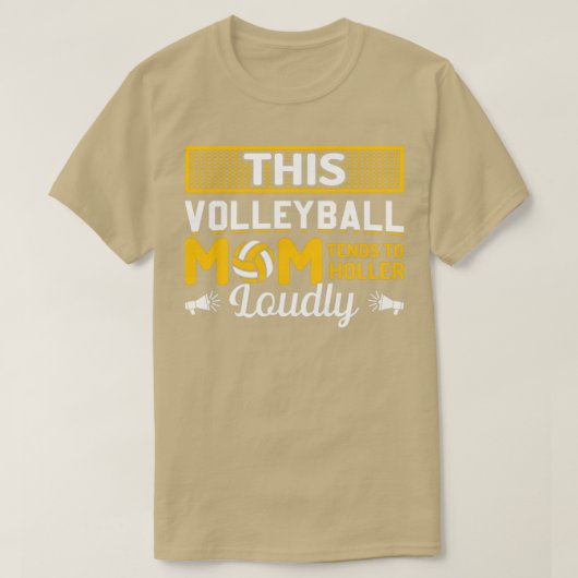 Deze volleybalmama neigt naar Holler Louly T-shirt (Design voorkant)