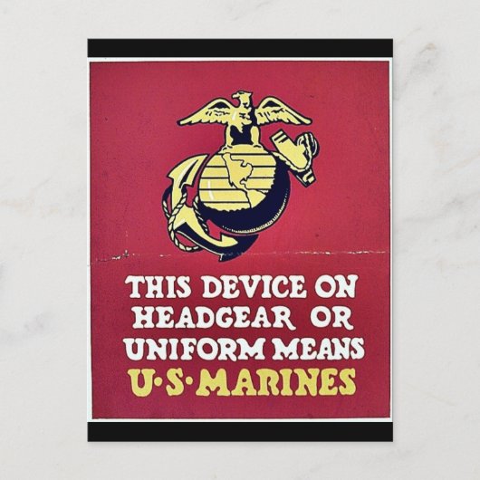 Deze voorziening op hoofddeksel of uniform middel briefkaart (Voorkant)