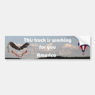 Deze vrachtwagen werkt voor jou bumpersticker