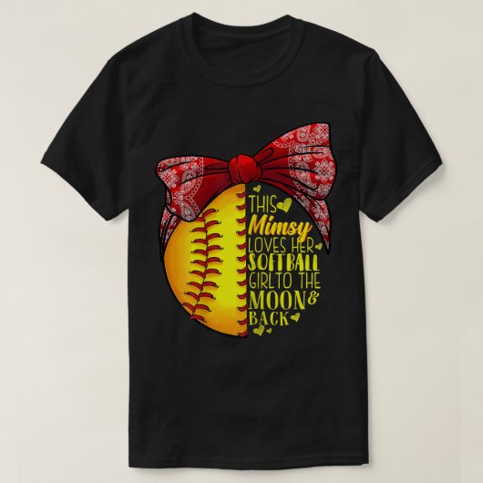 Deze vrouw houdt van haar Softball Softball T-shirt (Design voorkant)