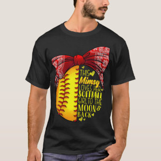 Deze vrouw houdt van haar Softball Softball T-shirt