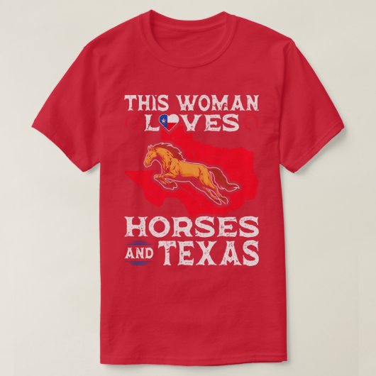 Deze vrouw houdt van paarden Texas T-shirt (Design voorkant)