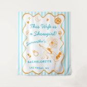 Deze vrouw is een showgirl Bach tijdperk vrijgezel Wandkleed (Voorkant)