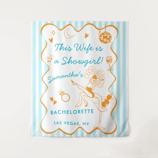 Deze vrouw is een showgirl Bach tijdperk vrijgezel Wandkleed (Voorkant)