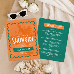 Deze vrouw is een showgirl laatste show vrijgezell kaart