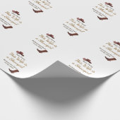 Deze vrouw is een showgirl vrijgezellenfeest naam  cadeaupapier (Hoek)