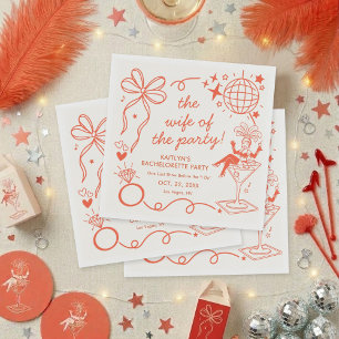 Deze vrouw is een showgirl vrijgezellenfeest servet