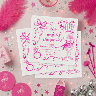 Deze vrouw is een showgirl vrijgezellenfeest servet