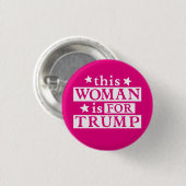 deze vrouw is voor Trump Button (Voorkant /achterkant)