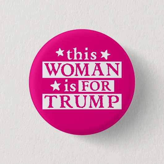 deze vrouw is voor Trump Button (Voorkant)