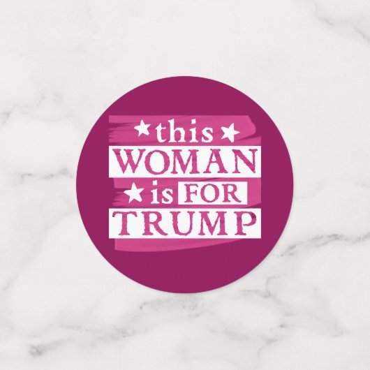 Deze Vrouw is voor Trump Confetti (Kleine voorkant)