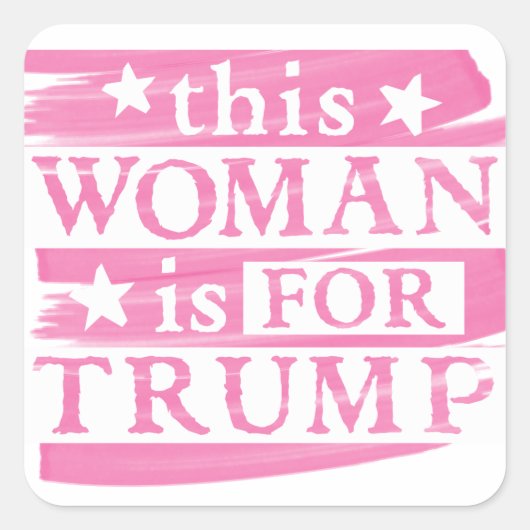 Deze vrouw is voor Trump PINK Stickers (Voorkant)