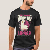 Deze vrouw kent haar alpaca lama pako huacaya alpa t-shirt (Voorkant)